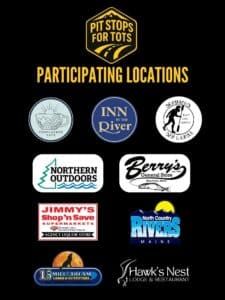 Stop locations for the Pits Stops for tots